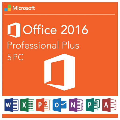  Microsoft Office 2016 Professional Plus (5PC)