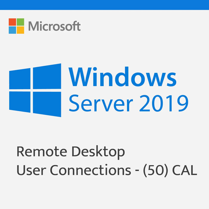 Windows Server 2019 Remote Desktop Services User Connections (50) CAL
