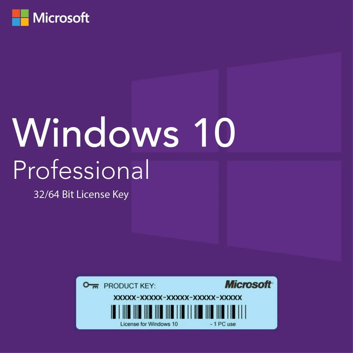 Microsoft Windows 10 Professional 32/64 Bit - Lifetime License Key