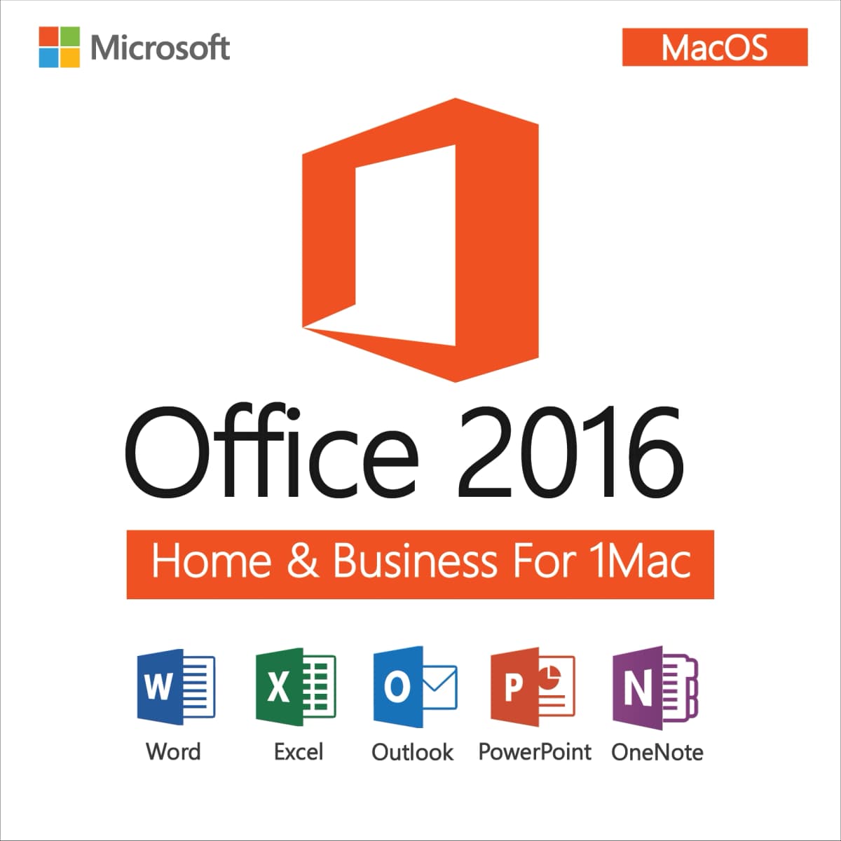 Microsoft Office 2016 Home and Business For Mac - Lifetime License