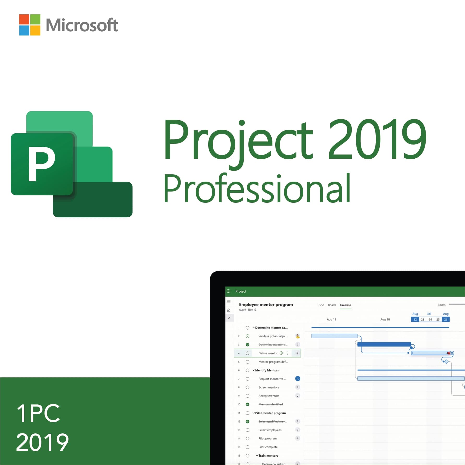 Microsoft Project 2019 Professional Product Key - (1PC)