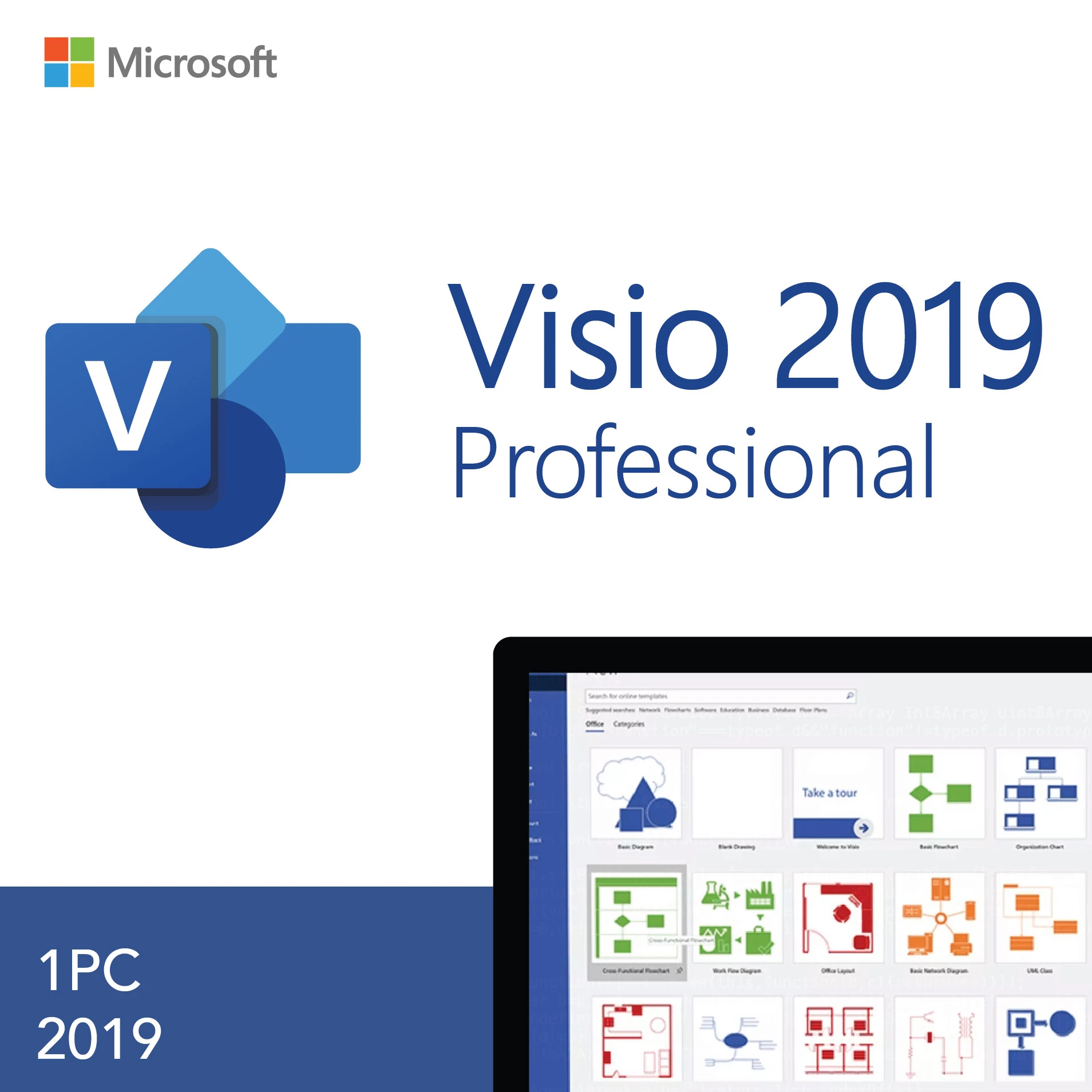 Microsoft Visio 2019 Professional Produktschlüssel - (1PC)