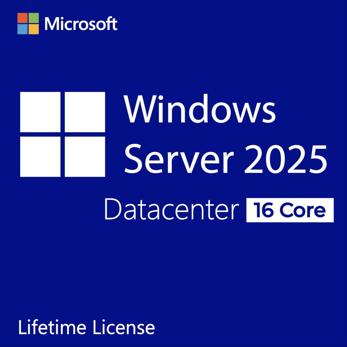 Microsoft Windows Server 2025 Datacenter 16 Core License key