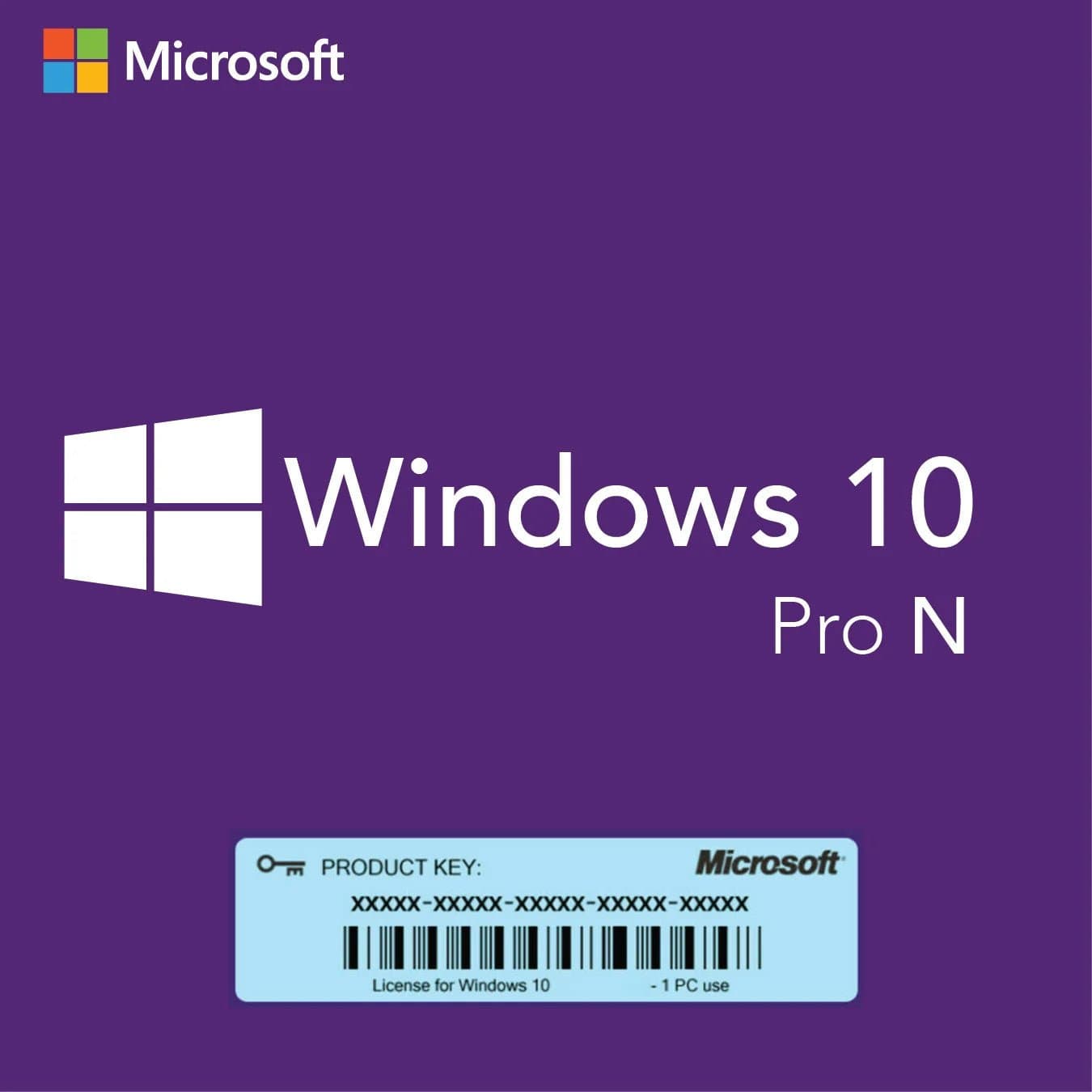 Microsoft Windows 10 PRO N 32/64 Bit - Lifetime License