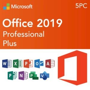 Microsoft Office 2019 Professional Plus – License Key for 5 PCs