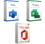 Microsoft Office 2024 Pro Plus + Visio 2024 + Project 2024 – Ultimate Bundle for 1 PC
